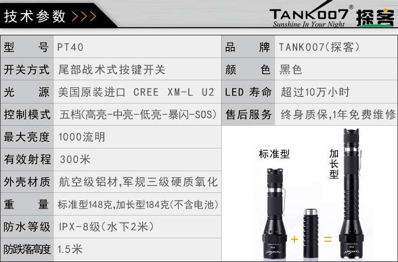 手電PT10，為戰(zhàn)術而生